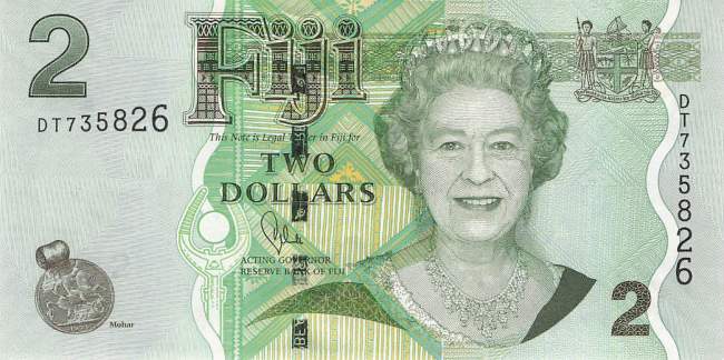 Fiji 2 dollar 2007